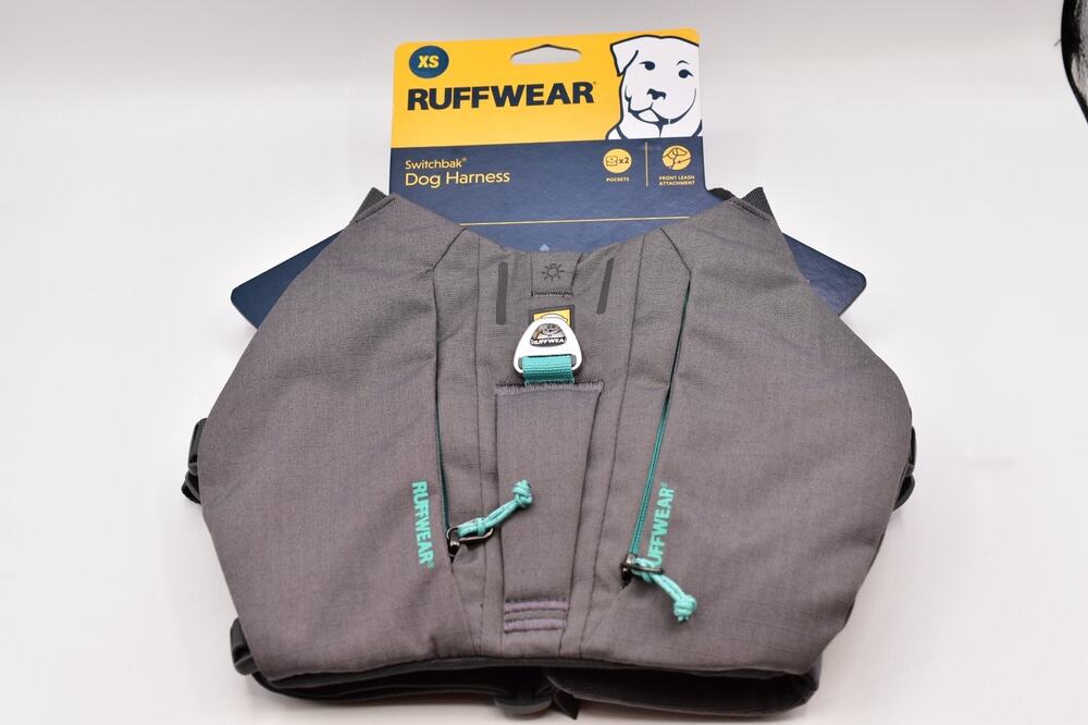 Ruffwear Switchback Dog Back Pack Harness Pockets Reflective Granite Gray XS NWT